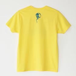 ネコくんのTシャツ  yellow×blue　Sサイズ 2枚目の画像