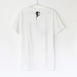 ウマくんのTシャツ white x black　Lサイズ 2枚目の画像