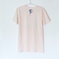 ウサギくんのTシャツ pinhk x navy 2枚目の画像