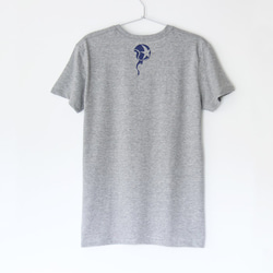 イヌくんのTシャツ gray x navy 2枚目の画像