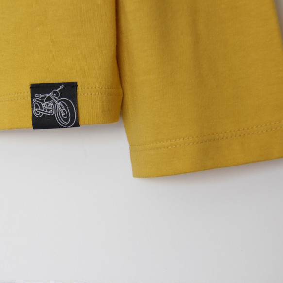 ヒツジくんのT-シャツ　Lady`s 長袖　yellow×black　Lサイズ 3枚目の画像
