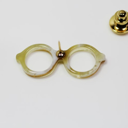 メガネラぺルピン（丸メガネ、Sサイズ、長針、ホーン） 3枚目の画像