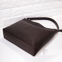 ★正在生產★預計3月15日左右發貨★日本製造★牛皮★兩用肩包（長手柄/肩背包）★巧克力色★ 第5張的照片