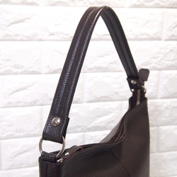 ★正在生產★預計3月15日左右發貨★日本製造★牛皮★兩用肩包（長手柄/肩背包）★巧克力色★ 第10張的照片