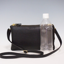 ★手工製作★日本製造★真皮★錢包式手拿包★斜挎包★L型拉鍊★黑色★智慧型手機 第6張的照片