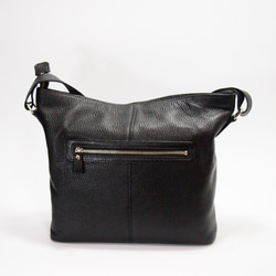 ★手工製作★日本製造★柔軟真皮★斜挎包★黑色★A4透明文件夾★ 第5張的照片