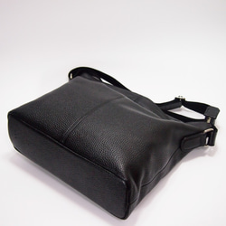 ★手工製作★日本製造★柔軟真皮★斜挎包★黑色★A4透明文件夾★ 第6張的照片