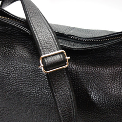 ★手工製作★日本製造★柔軟真皮★斜挎包★黑色★A4透明文件夾★ 第7張的照片