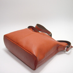 ★正在生產★預計4月20日左右發貨★日本製造★真皮★斜挎包★橙棕色★A4透明文件夾★ 第3張的照片
