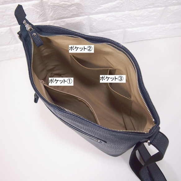 ★正在生產★預計4月20日左右發貨★日本製造★真皮★斜挎包★橙棕色★A4透明文件夾★ 第4張的照片