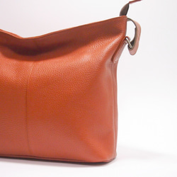 ★正在生產★預計4月20日左右發貨★日本製造★真皮★斜挎包★橙棕色★A4透明文件夾★ 第6張的照片