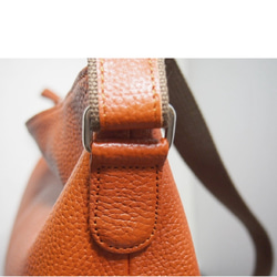 ★正在生產★預計4月20日左右發貨★日本製造★真皮★斜挎包★橙棕色★A4透明文件夾★ 第7張的照片