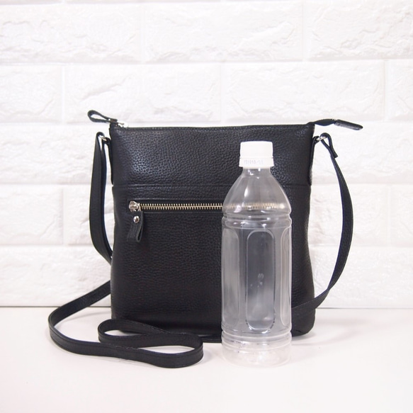 ★ハンドメイド★日本製★ソフト・本革★斜め掛けショルダーバッグ★クロ色★お財布★ 8枚目の画像