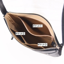 ★ハンドメイド★日本製★ソフト・本革★斜め掛けショルダーバッグ★クロ色★お財布★ 9枚目の画像