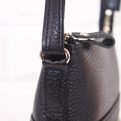 ★ハンドメイド★日本製★ソフト・本革★斜め掛けショルダーバッグ★クロ色★お財布★ 10枚目の画像