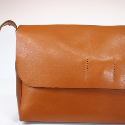 ★手工製作★日本製造★真皮★磨砂皮・做舊★翻蓋・斜挎包★駝色★錢包手拿包★ 第7張的照片