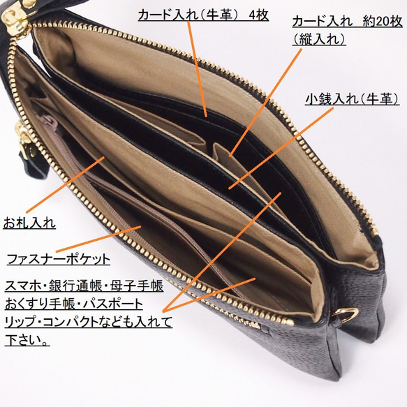 ハンドメイド✨ブラック向日葵柄カード12枚・通帳・書類ポーチ