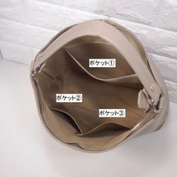 ★手工製作★日本製造★柔軟真皮★兩用肩包★灰褐色★可拆卸手柄★ 第3張的照片