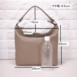 ★手工製作★日本製造★柔軟真皮★兩用肩包★灰褐色★可拆卸手柄★ 第10張的照片
