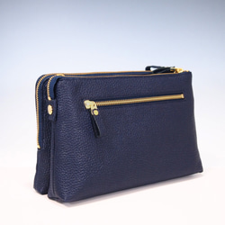 ★手工製作★日本製造★真皮★錢包★大號L型拉鍊★斜背包★海軍藍★智慧型手機★ 第9張的照片