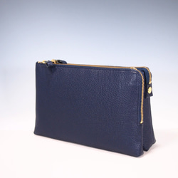 ★手工製作★日本製造★真皮★錢包★大號L型拉鍊★斜背包★海軍藍★智慧型手機★ 第11張的照片