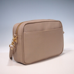 ★日本製造★牛皮★方形★斜挎包★單肩包★錢包袋★手機袋★灰褐色★超輕★ 第7張的照片