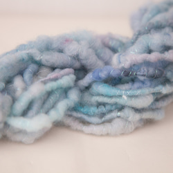 手紡ぎ毛糸 アートヤーン 11m 30g くるくる5 毛糸 あおぞら 通販