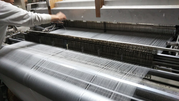 播州織　オーガニックコットンストール　古代紫（ライトラベンダー） 8枚目の画像