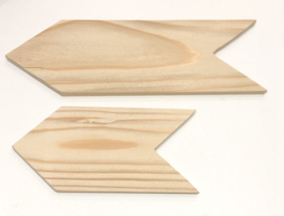 ウェルカムボード木材:矢印型 1枚目の画像