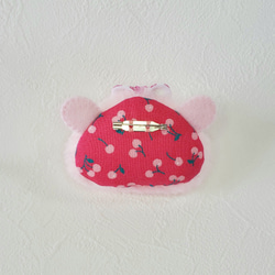 【MOLY】(小)ピンク色クマブローチ 2枚目の画像