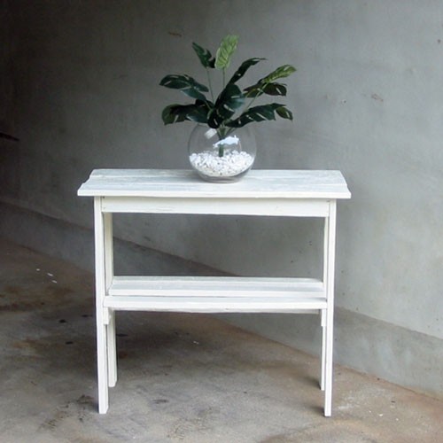 リサイクルウッド☆コンソールテーブル ホワイト