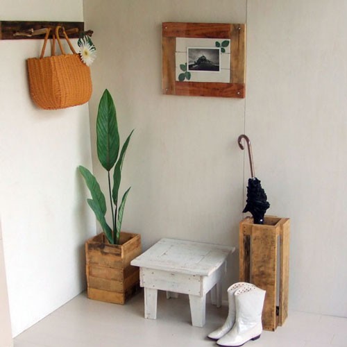 リサイクルウッド☆玄関ベンチ S