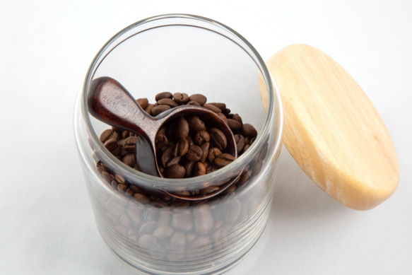 手削りコーヒーメジャー (拭き漆) 4枚目の画像