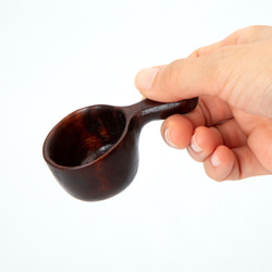手削りコーヒーメジャー (拭き漆) 2枚目の画像