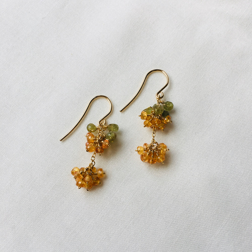 14kgf】**金木犀ピアスlong** ピアス（フック・チェーン） yume