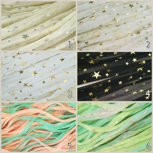 ✴チュールヤーンシリーズ♡デザインカラー✴ リボン チュール生地