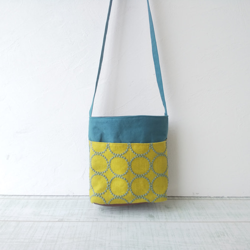 ミナペルホネン タンバリン[イエロー]とターコイズ ショルダーバッグ