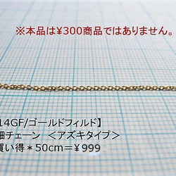 【K14GF/ゴールドフィルド】 　チェーン〈A.極細アズキタイプ・幅約1mm〉●お買い得50cmカット 1枚目の画像