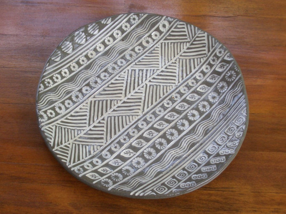 三島手 皿 (7寸) B 大皿 風陶房 通販 4047220｜Creema(クリーマ)