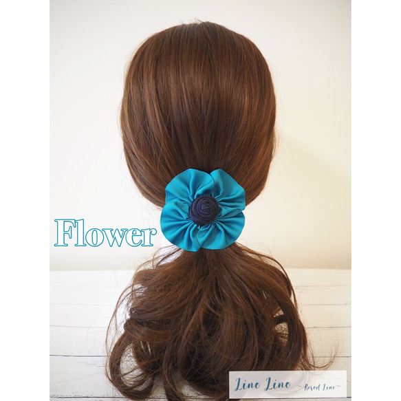 ヘアゴム No.364 ヘアゴム No.364 キッズ&大人兼用 Flower by AtelierSyusyu 〜ヘアゴム
