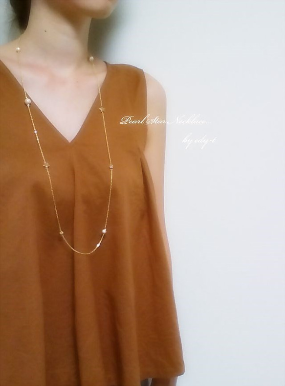 再pearl star necklace 3枚目の画像