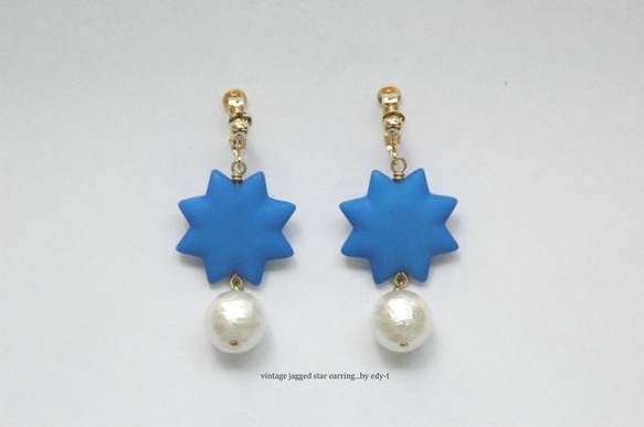 vintage jagged star earring 2枚目の画像