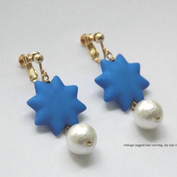 vintage jagged star earring 3枚目の画像