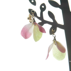 three petals pierced earring／pink 2枚目の画像