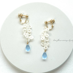 lace flower earring 2枚目の画像