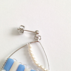 drop hoop beads pierced earring 3枚目の画像