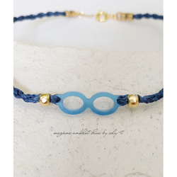 megane anklet/blue 2枚目の画像