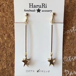 gold star earring 2枚目の画像
