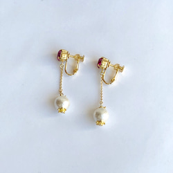 スワロフスキー〜berry berry〜earring 3枚目の画像