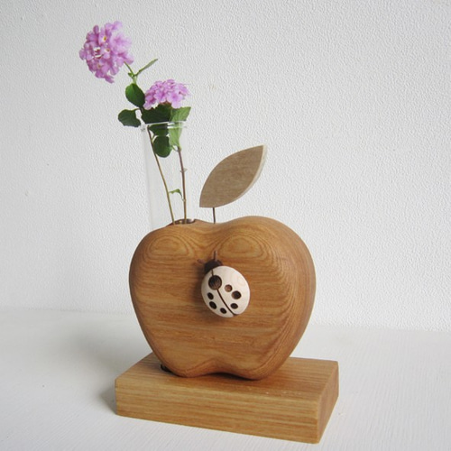 しあわせなりんご 一輪挿し 一輪挿し・花瓶・花器 サラス工房 通販